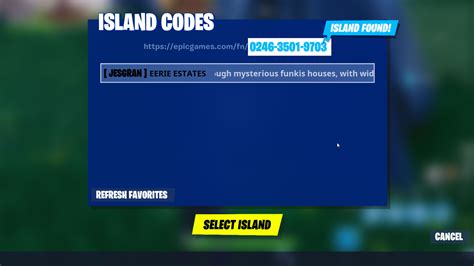 code de map fortnite.